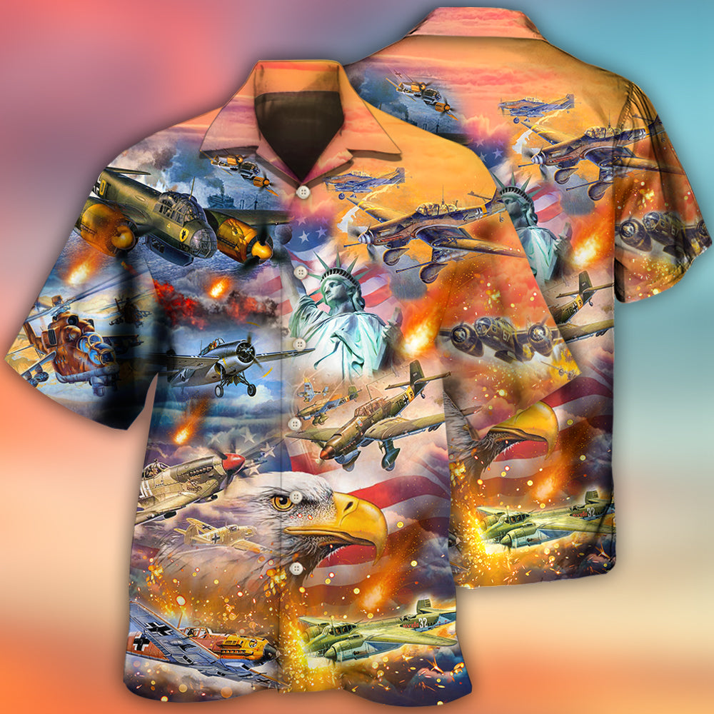 Combat Aircraft Independence Day America - Hawaiian Shirt 