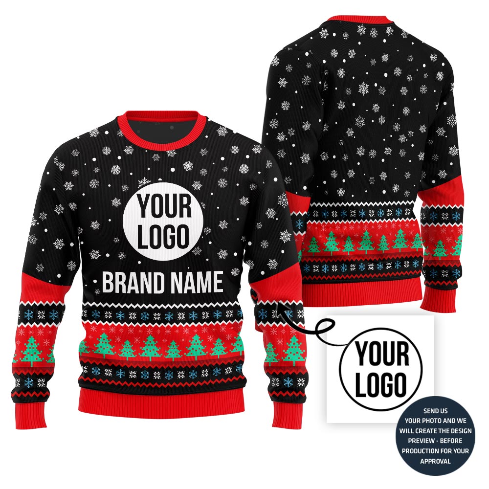 Comfortable Custom Company Logo Ugly Xmas Jumper