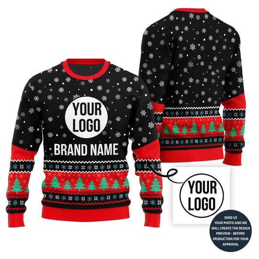 Comfortable Custom Company Logo Ugly Xmas Jumper