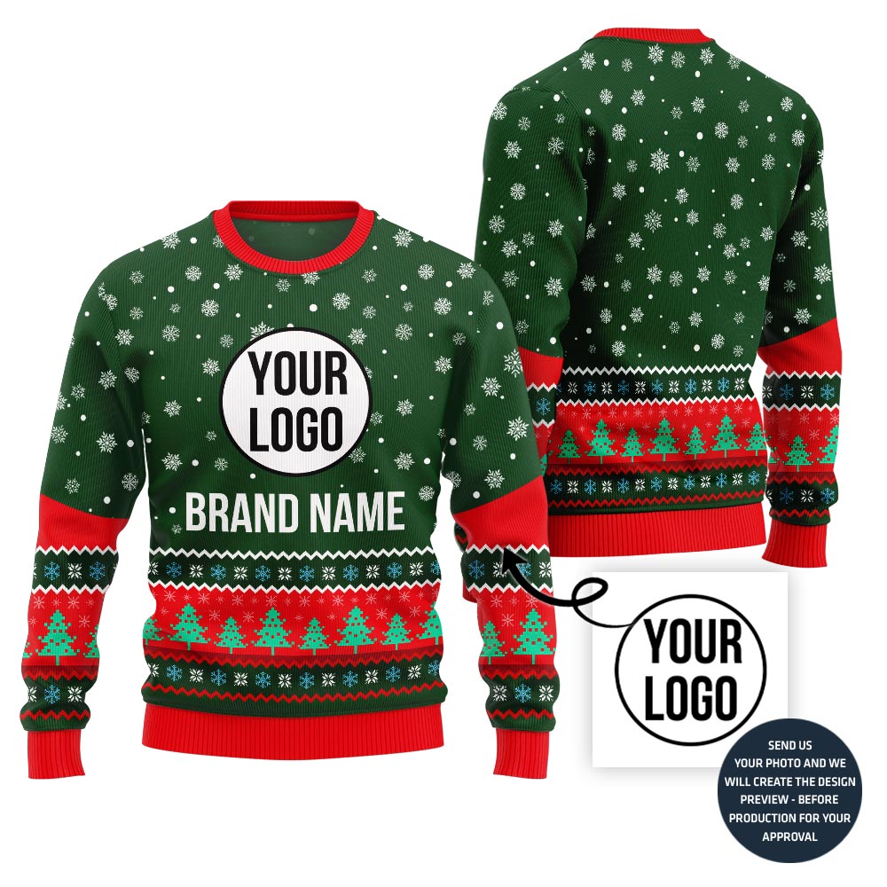 Comfortable Custom Company Logo Ugly Xmas Jumper