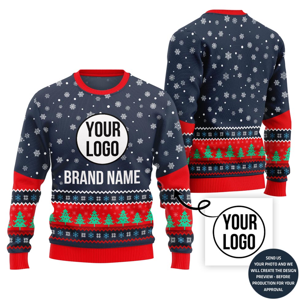 Comfortable Custom Company Logo Ugly Xmas Jumper