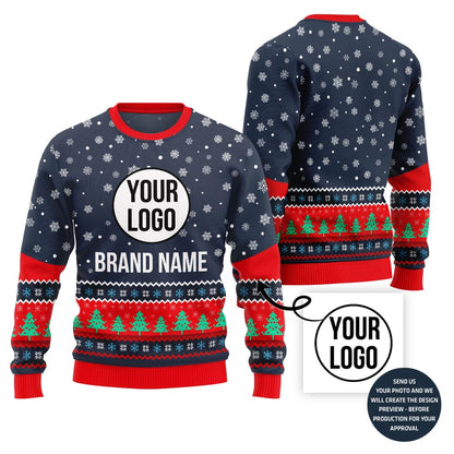 Comfortable Custom Company Logo Ugly Xmas Jumper