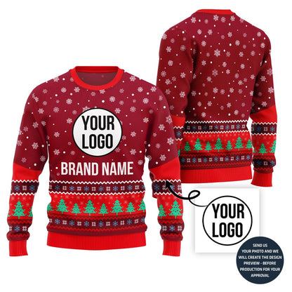 Comfortable Custom Company Logo Ugly Xmas Jumper