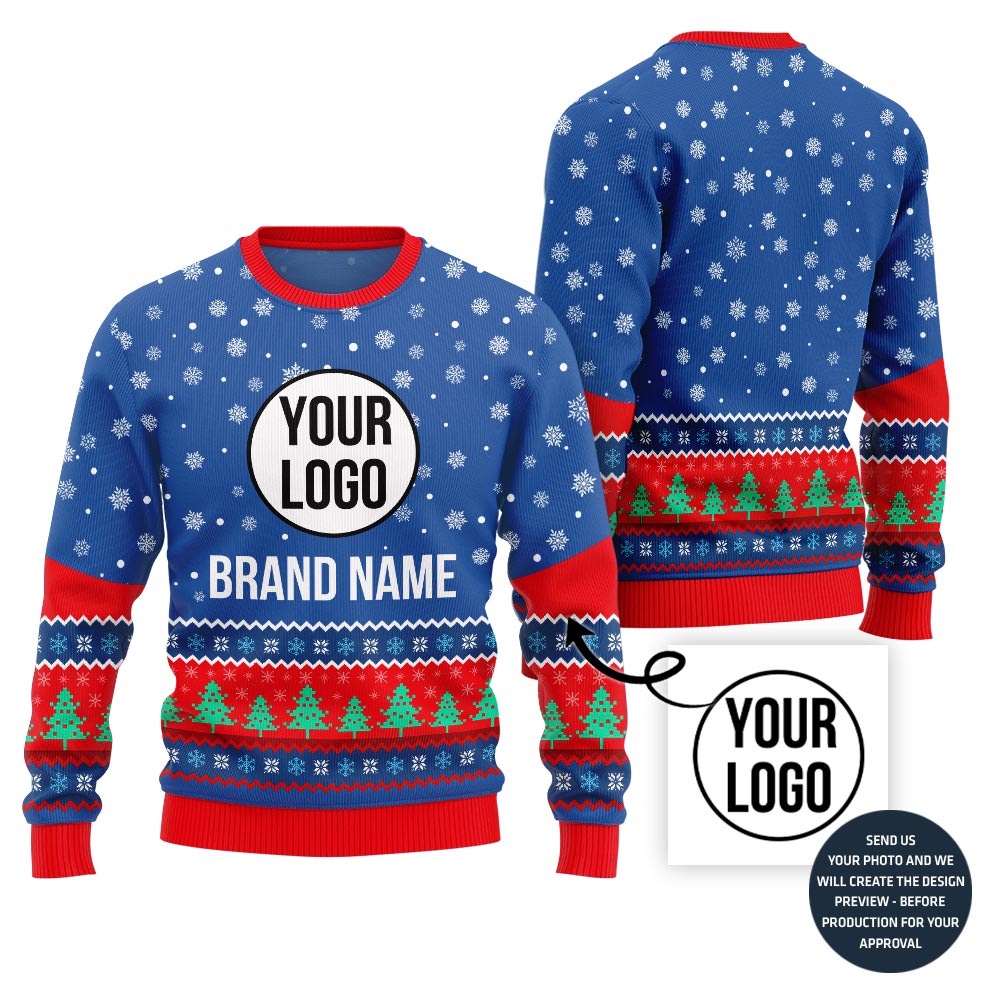 Comfortable Custom Company Logo Ugly Xmas Jumper