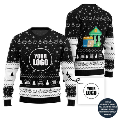 Comfortable Custom Logo Ugly Christmas Sweater For Bankers