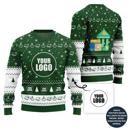 Comfortable Custom Logo Ugly Christmas Sweater For Bankers