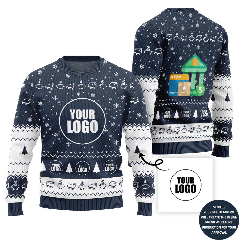 Comfortable Custom Logo Ugly Christmas Sweater For Bankers