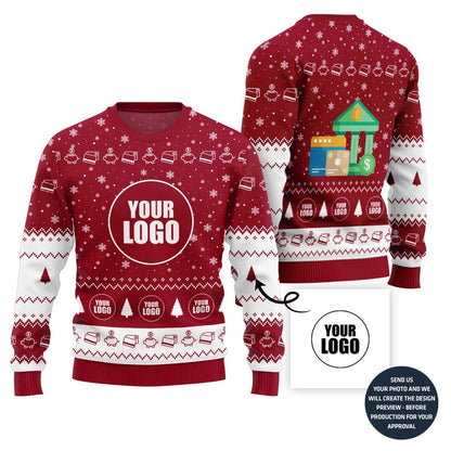 Comfortable Custom Logo Ugly Christmas Sweater For Bankers