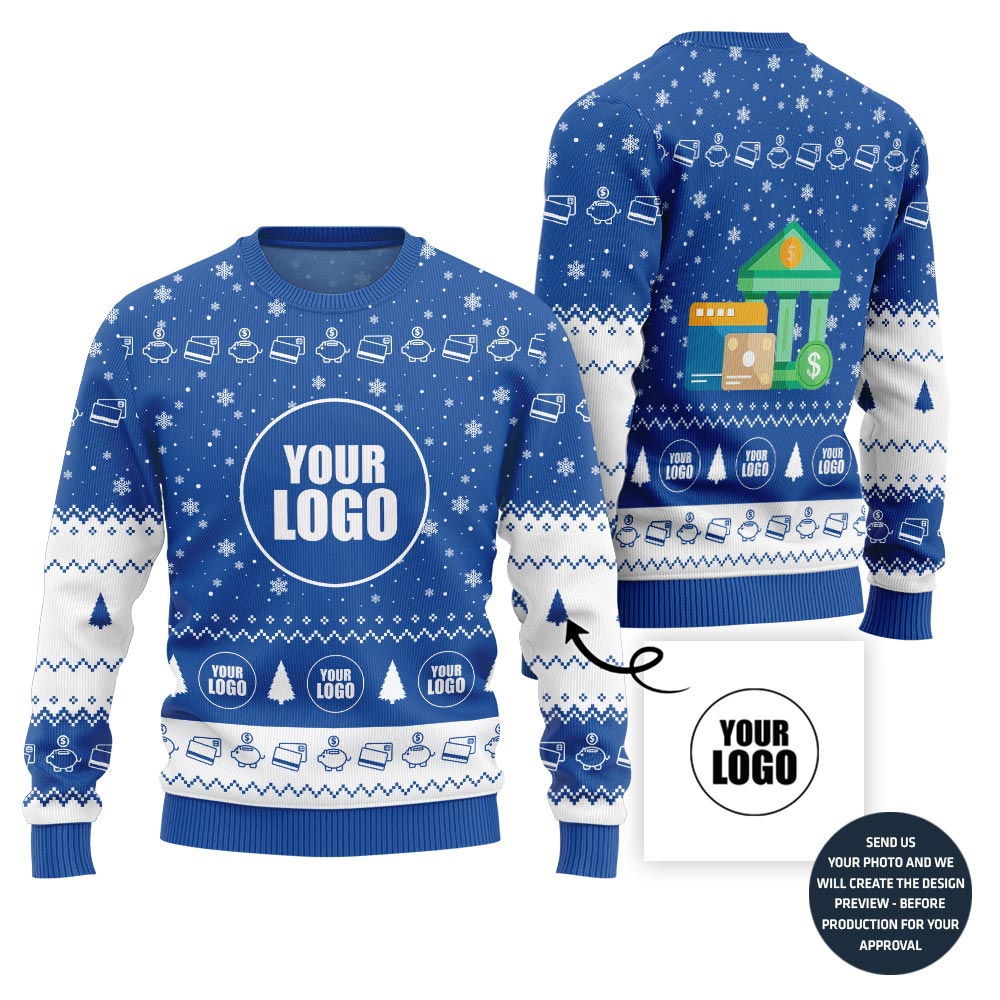 Comfortable Custom Logo Ugly Christmas Sweater For Bankers