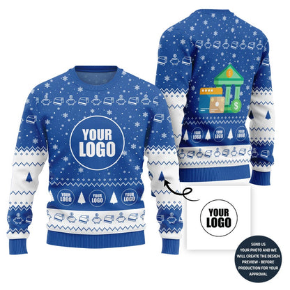 Comfortable Custom Logo Ugly Christmas Sweater For Bankers