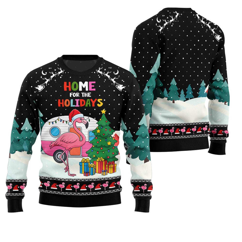 Coming Home Flamingo Ugly Sweater