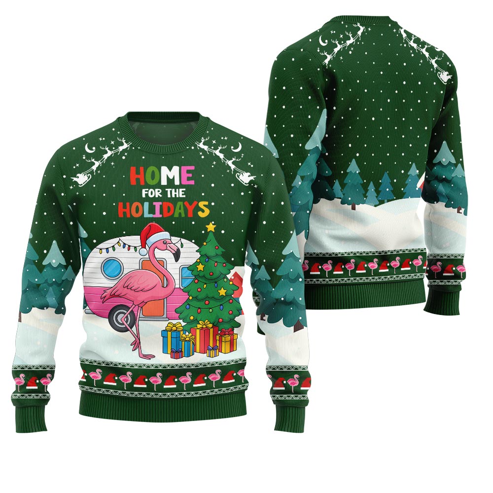 Coming Home Flamingo Ugly Sweater