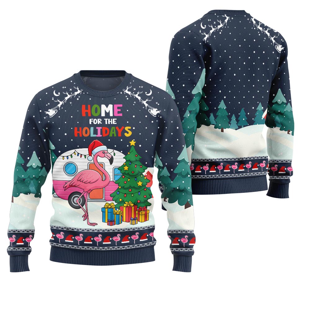 Coming Home Flamingo Ugly Sweater