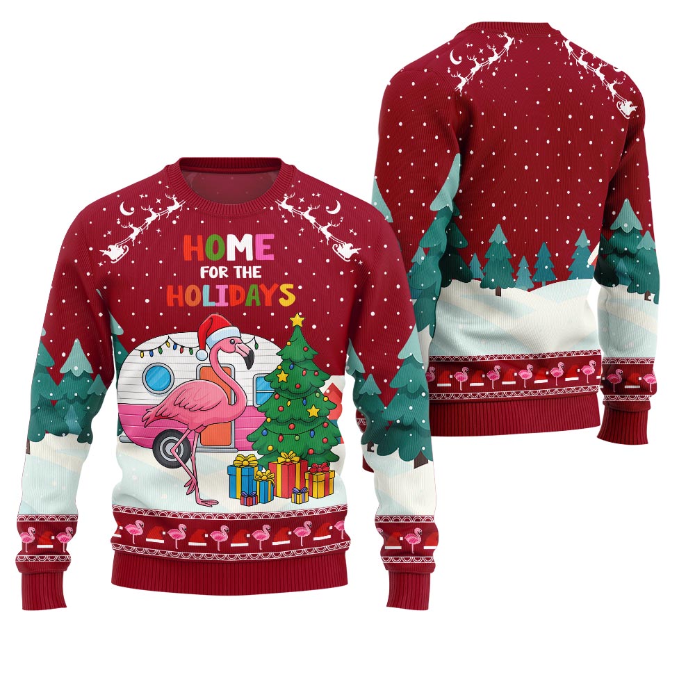 Coming Home Flamingo Ugly Sweater