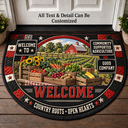 Community Supported Agriculture Personalized Half Round Mat | 5To9Vibe