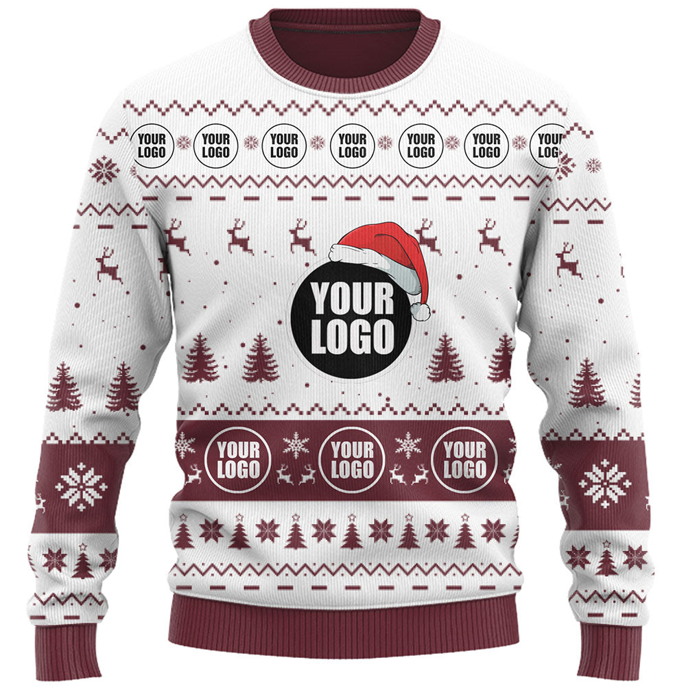 Company Logo Custom Ugly Christmas Sweater