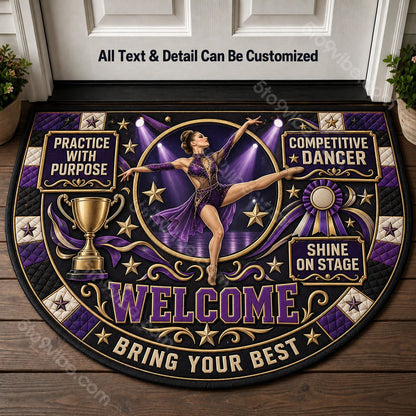Competitive Dancer Personalized Half Round Mat | 5To9Vibe