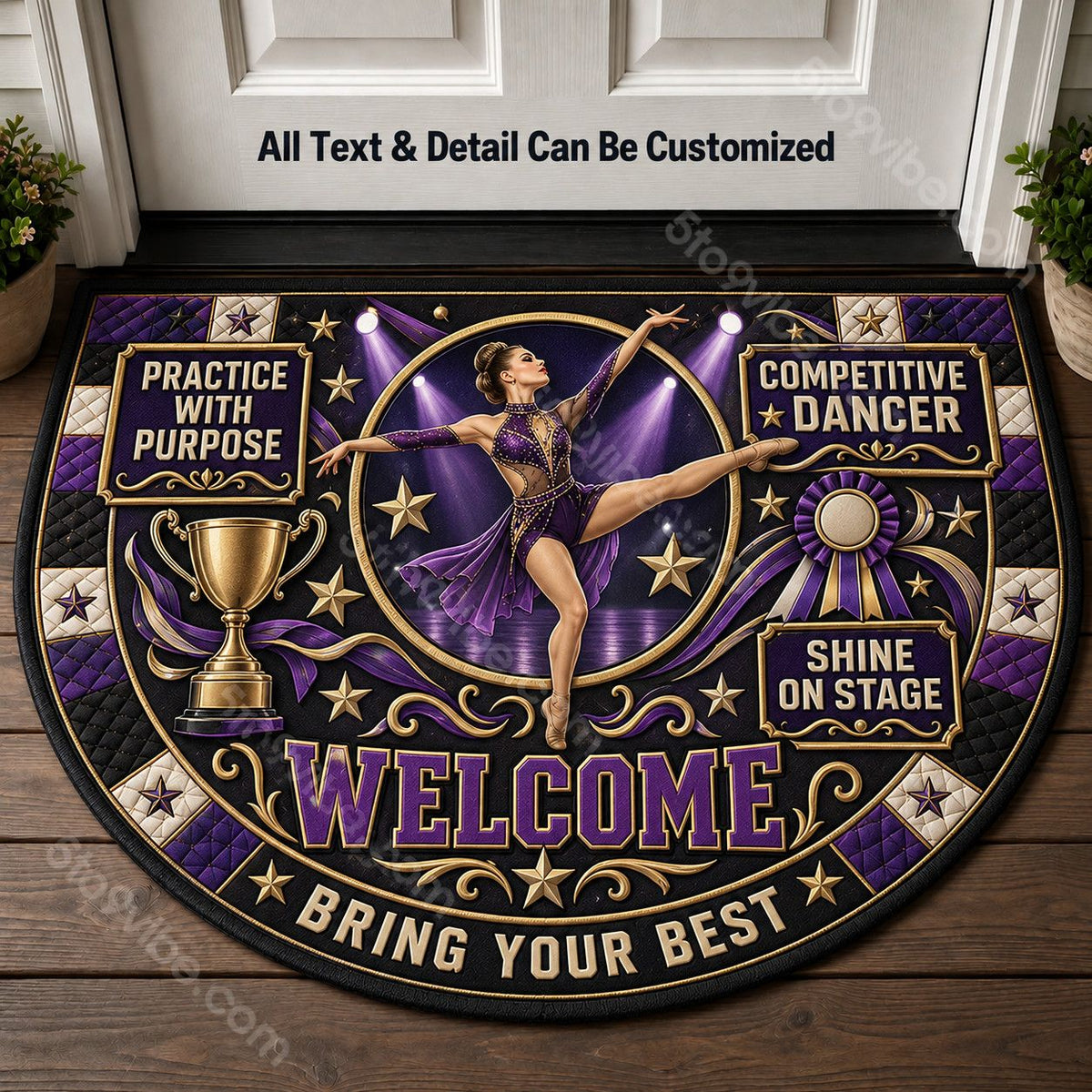 Competitive Dancer Personalized Half Round Mat | 5To9Vibe