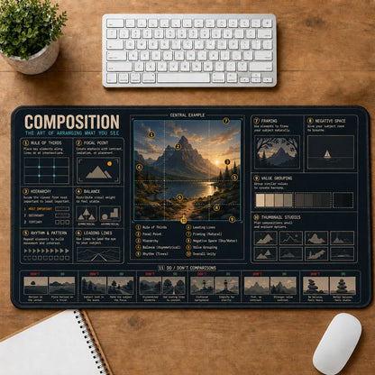 Composition Creative Reference Guide Desk Mat | 5To9Vibe