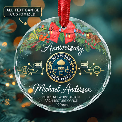 Computer Network Architects Personalized Glass Ornament | 5To9Vibe