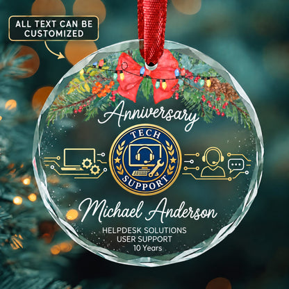 Computer User Support Specialists Personalized Glass Ornament | 5To9Vibe