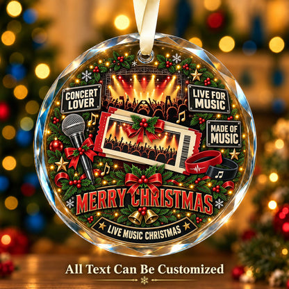 Concert Lover Personalized Glass Ornament | 5To9Vibe