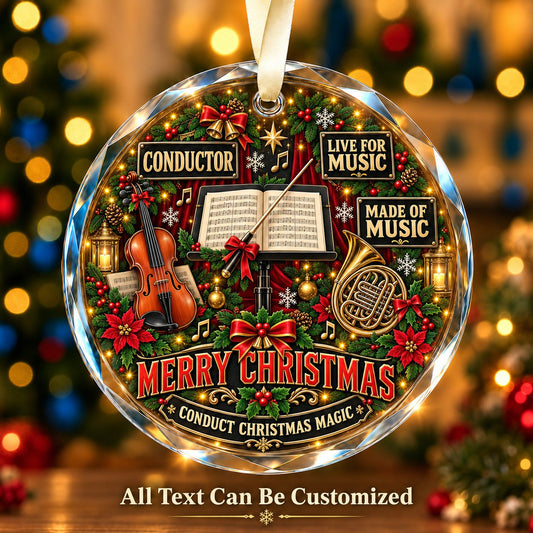 Conductor Personalized Glass Ornament | 5To9Vibe
