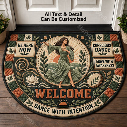 Conscious Dance Personalized Half Round Mat | 5To9Vibe
