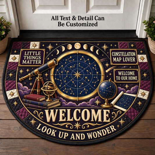 Constellation Map Lover Personalized Half Round Mat | 5To9Vibe