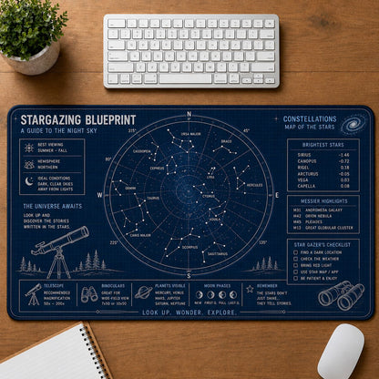 Constellations Astronomy Desk Mat | 5To9Vibe