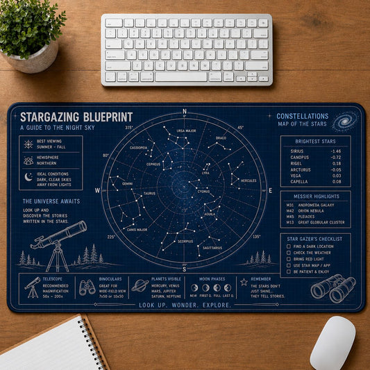 Constellations Astronomy Desk Mat | 5To9Vibe