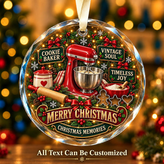 Cookie Baker Personalized Glass Ornament | 5To9Vibe