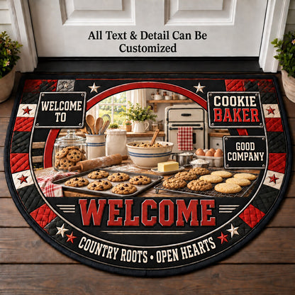Cookie Baker Personalized Half Round Mat | 5To9Vibe