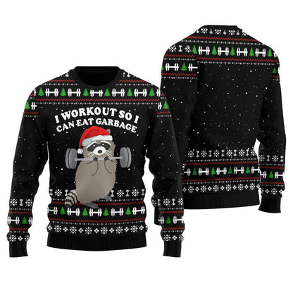 Cool Raccoon Ugly Christmas Sweater For Women