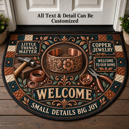 Copper Jewelry Personalized Half Round Mat | 5To9Vibe