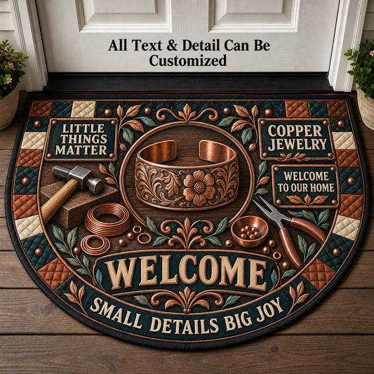 Copper Jewelry Personalized Half Round Mat | 5To9Vibe