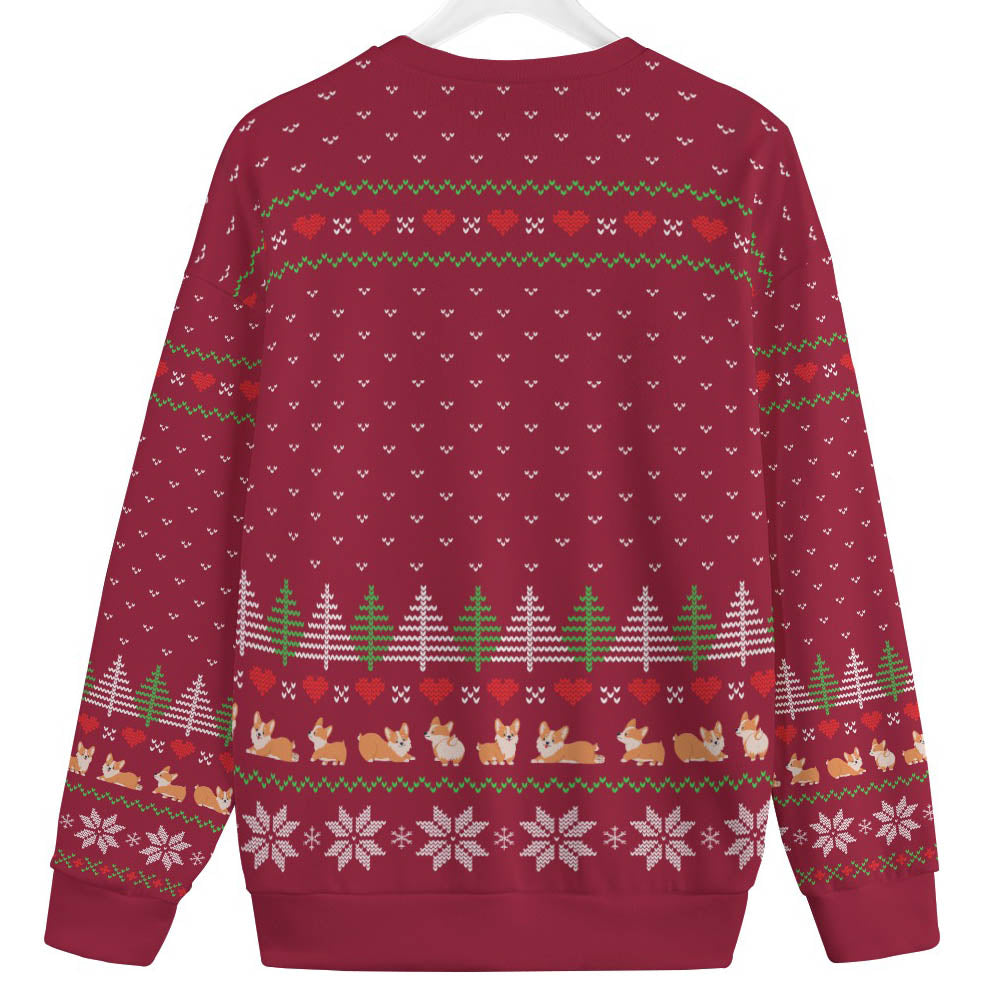 Corgi Mens Big And Tall Christmas Sweater