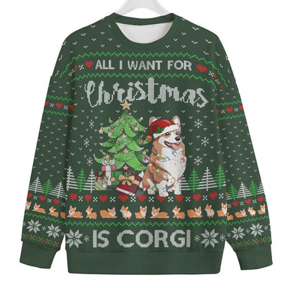 Corgi Mens Big And Tall Christmas Sweater