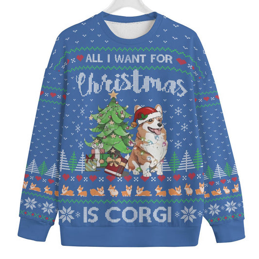 Corgi Mens Big And Tall Christmas Sweater