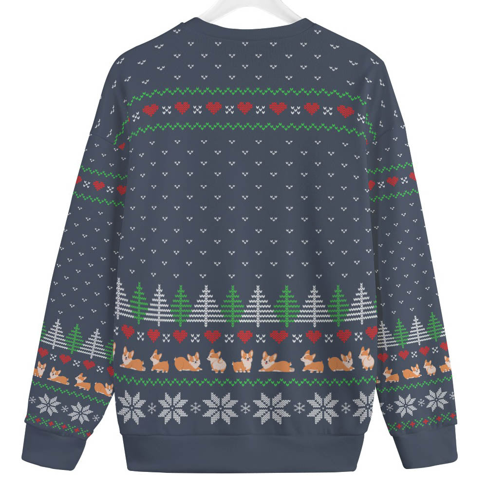 Corgi Womens Plus Ugly Christmas Sweater