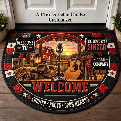 Country Singer Personalized Half Round Mat | 5To9Vibe