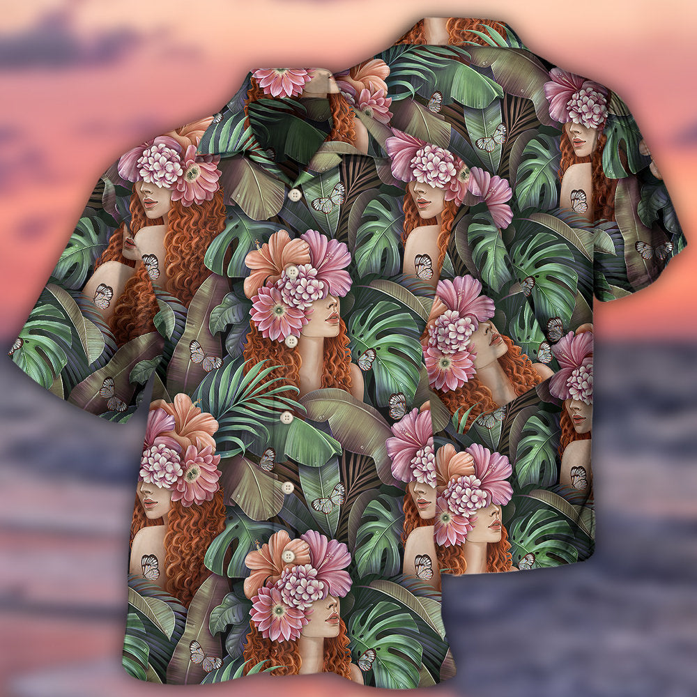 Country Girl Tropical Leaf Style - Hawaiian Shirt 
