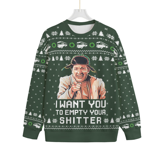 Cousin Eddie Empty Your Shitter Plus Size Ugly Christmas Sweater
