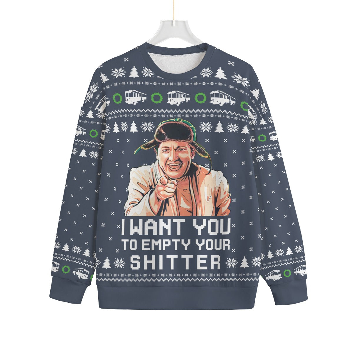 Cousin Eddie Empty Your Shitter Plus Size Ugly Christmas Sweater