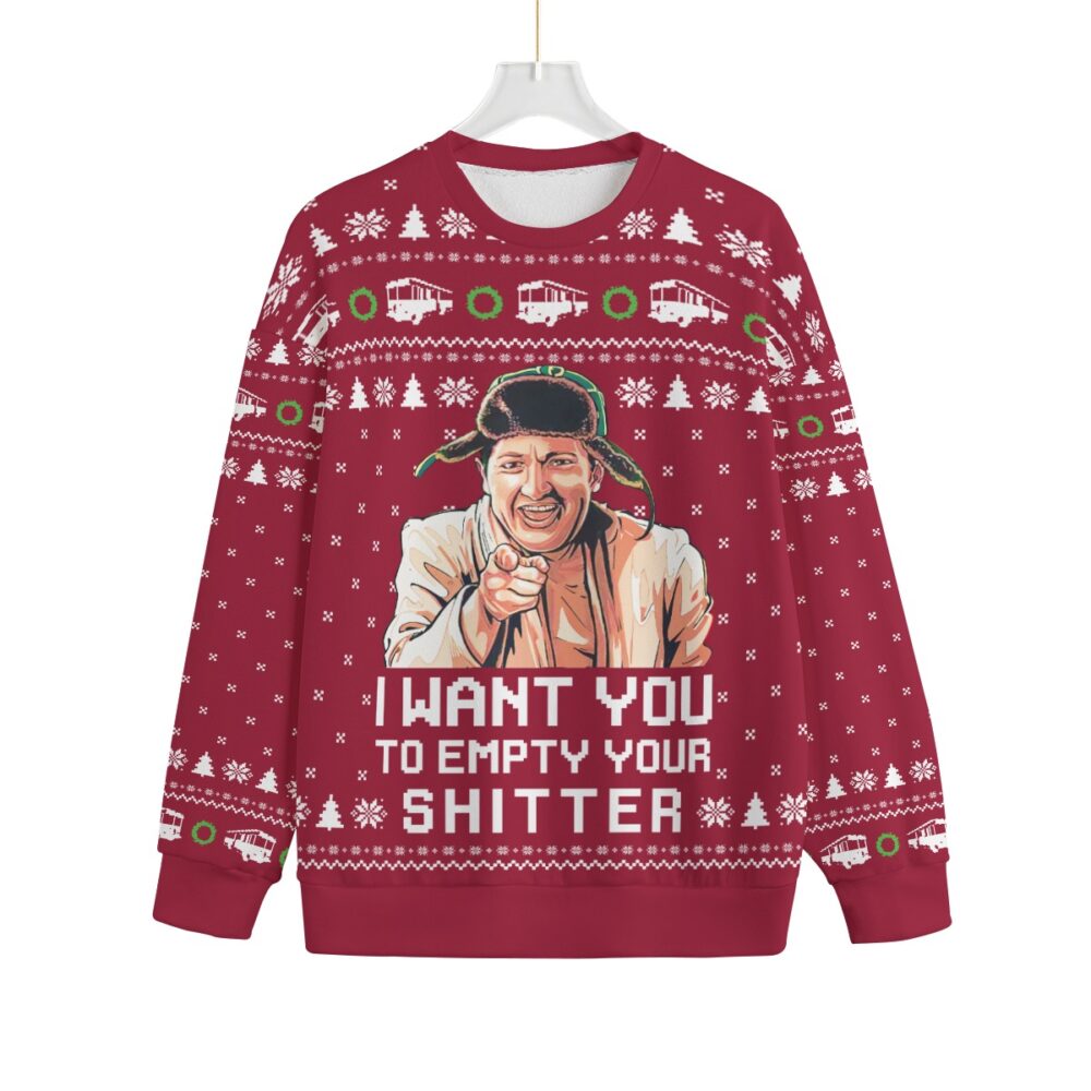 Cousin Eddie Empty Your Shitter Women's Plus Size Ugly Christmas Sweater
