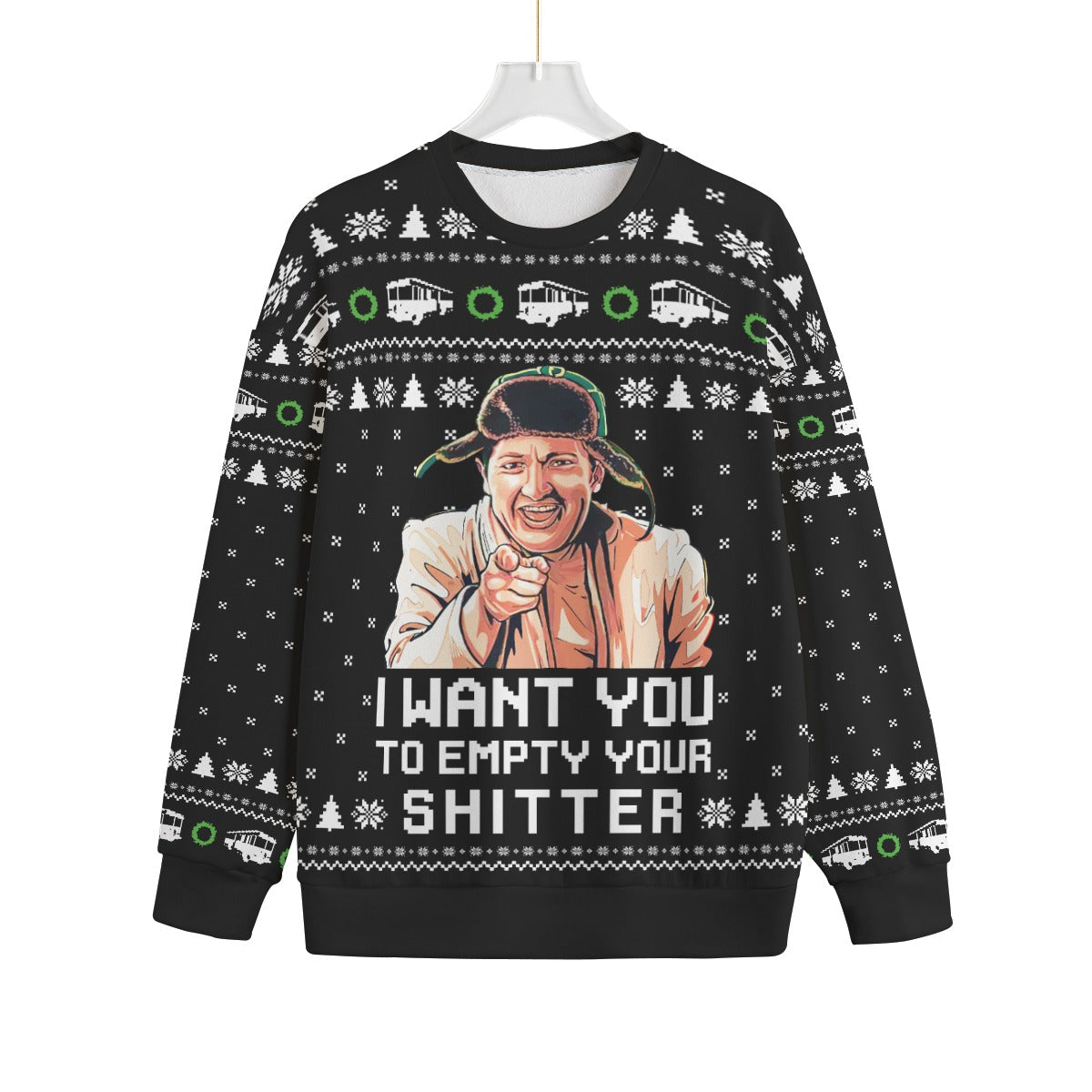 Cousin Eddie Empty Your Shitter Women's Plus Size Ugly Christmas Sweater