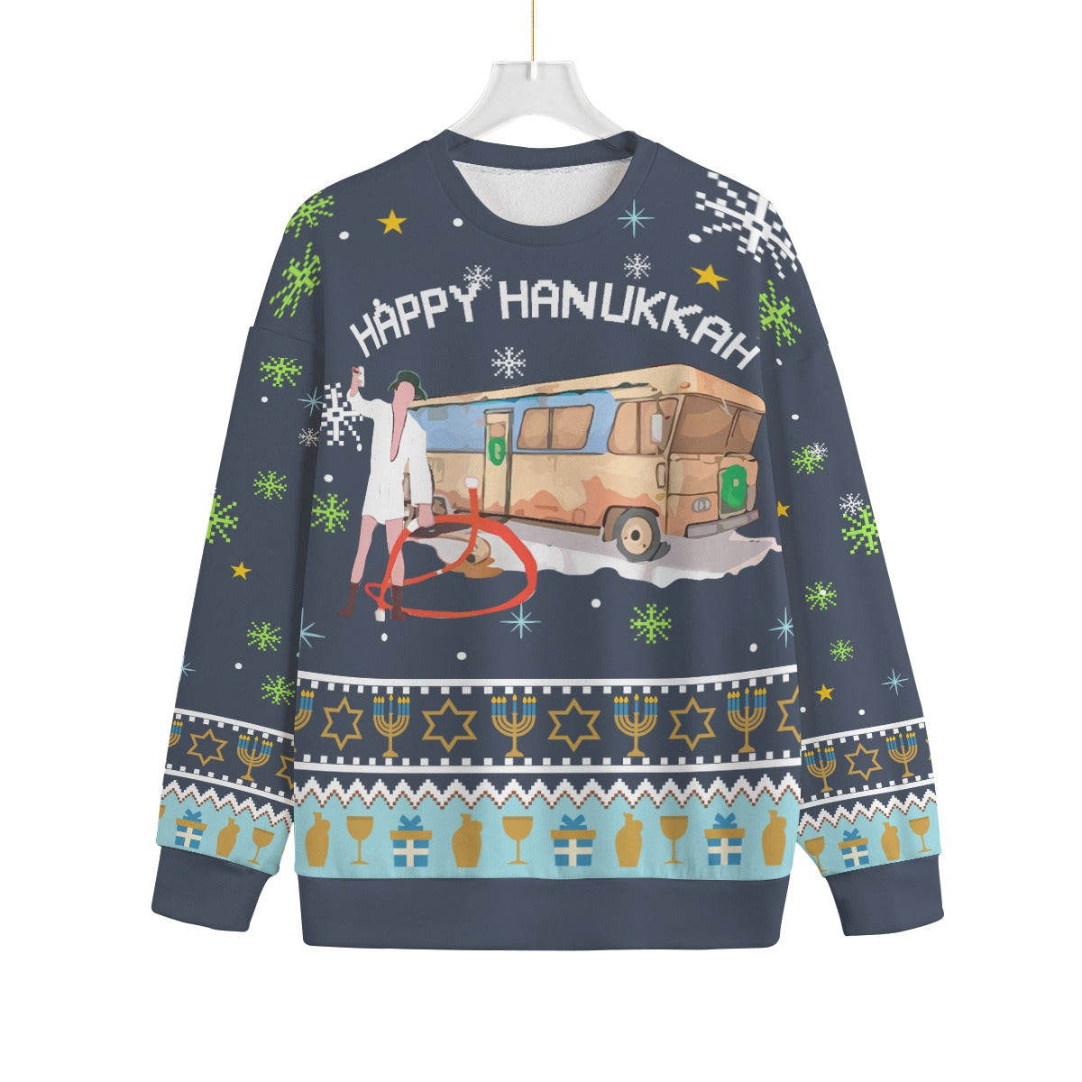 Cousin Eddie Happy Hanukkah Shitters Full Plus Size Ugly Christmas Sweater