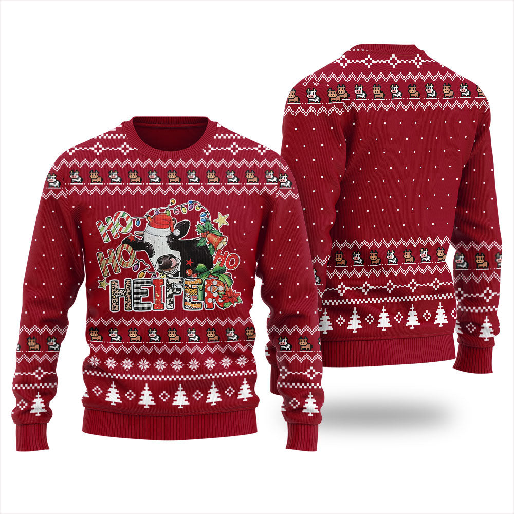 Cow Heifer Ugly Christmas Sweater For Women