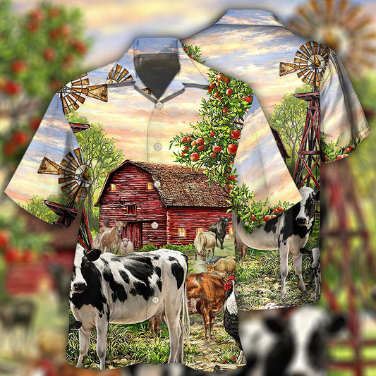 Cow Farm Peaceful Life - Hawaiian Shirt 