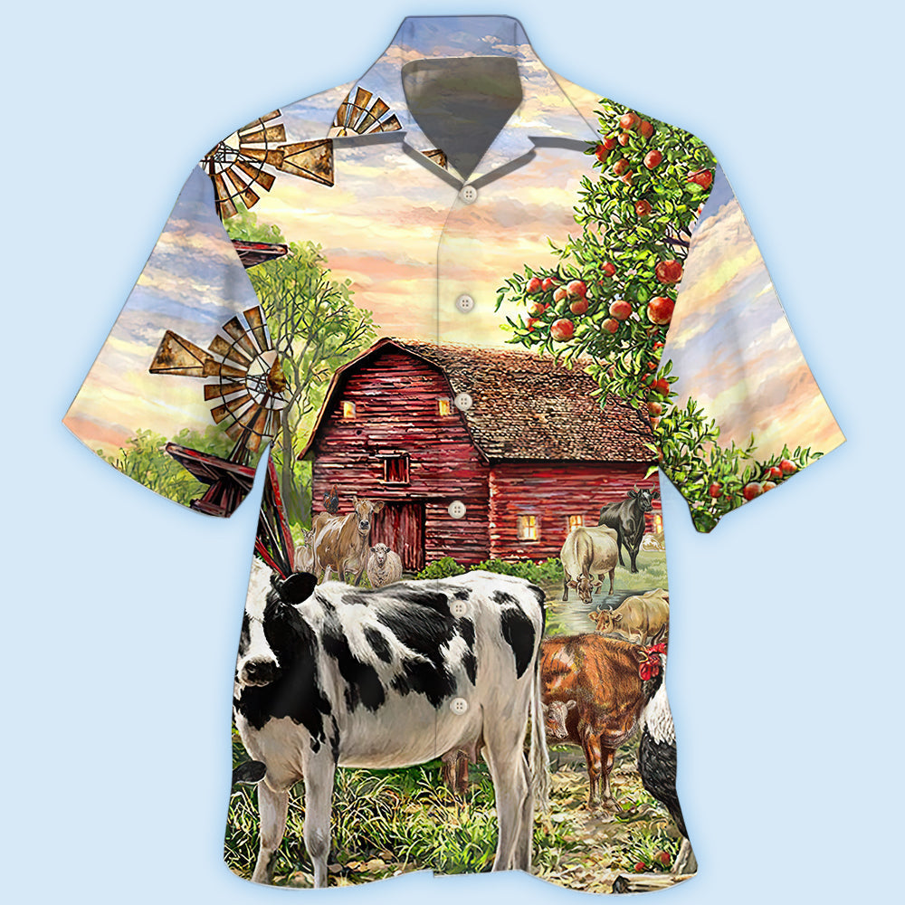 Cow Farm Peaceful Life - Hawaiian Shirt 